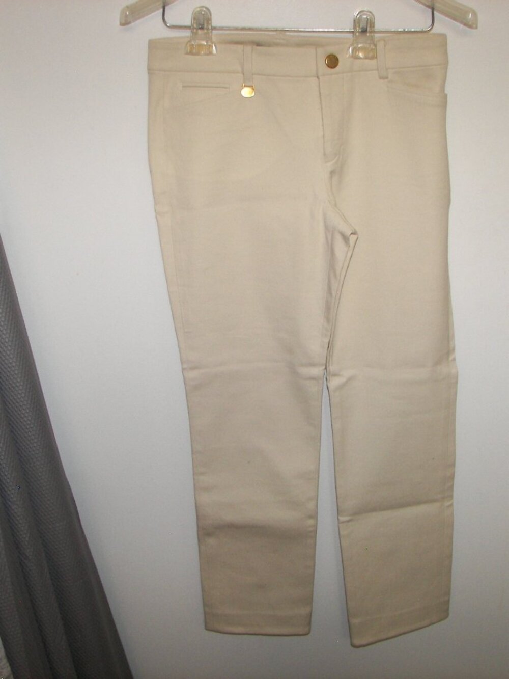 Ralph Lauren white cotton jeans straight leg size 2